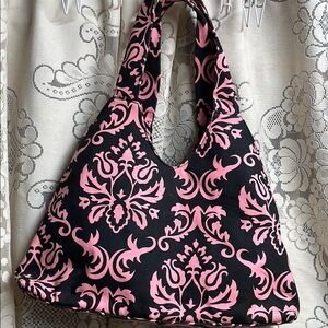 Belvah Elegant Pink and Black Patterned Women's Bag